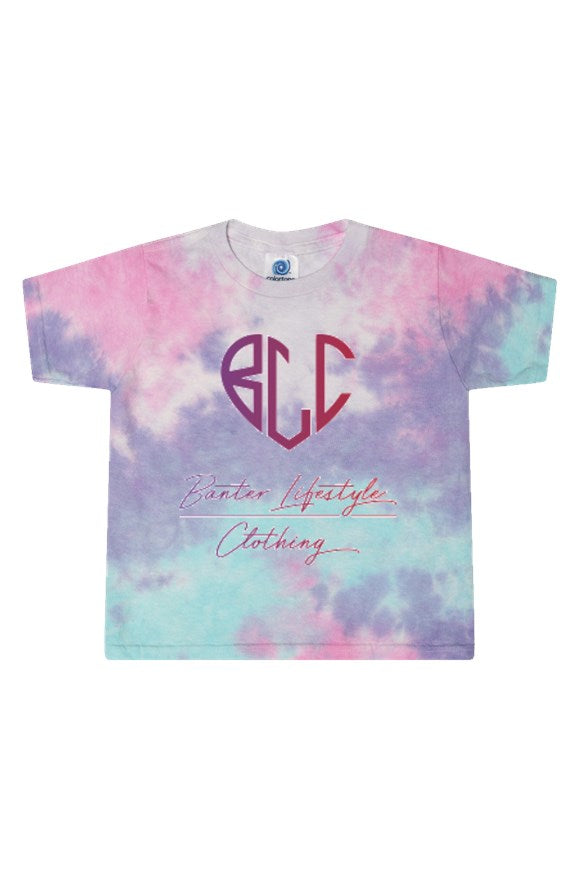Tie-Dye Cotton Candy Ladies' Cropped T-Shirt