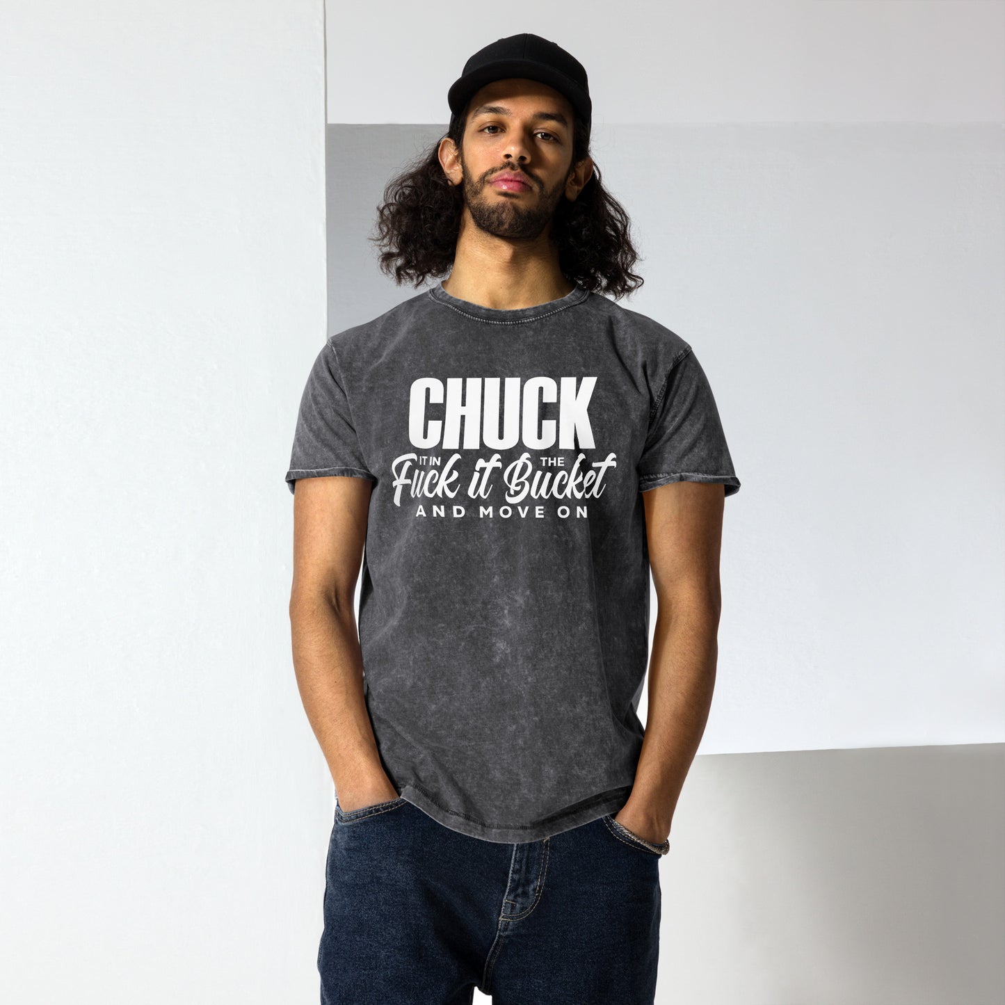 Chuck it in the bucket Denim T-Shirt