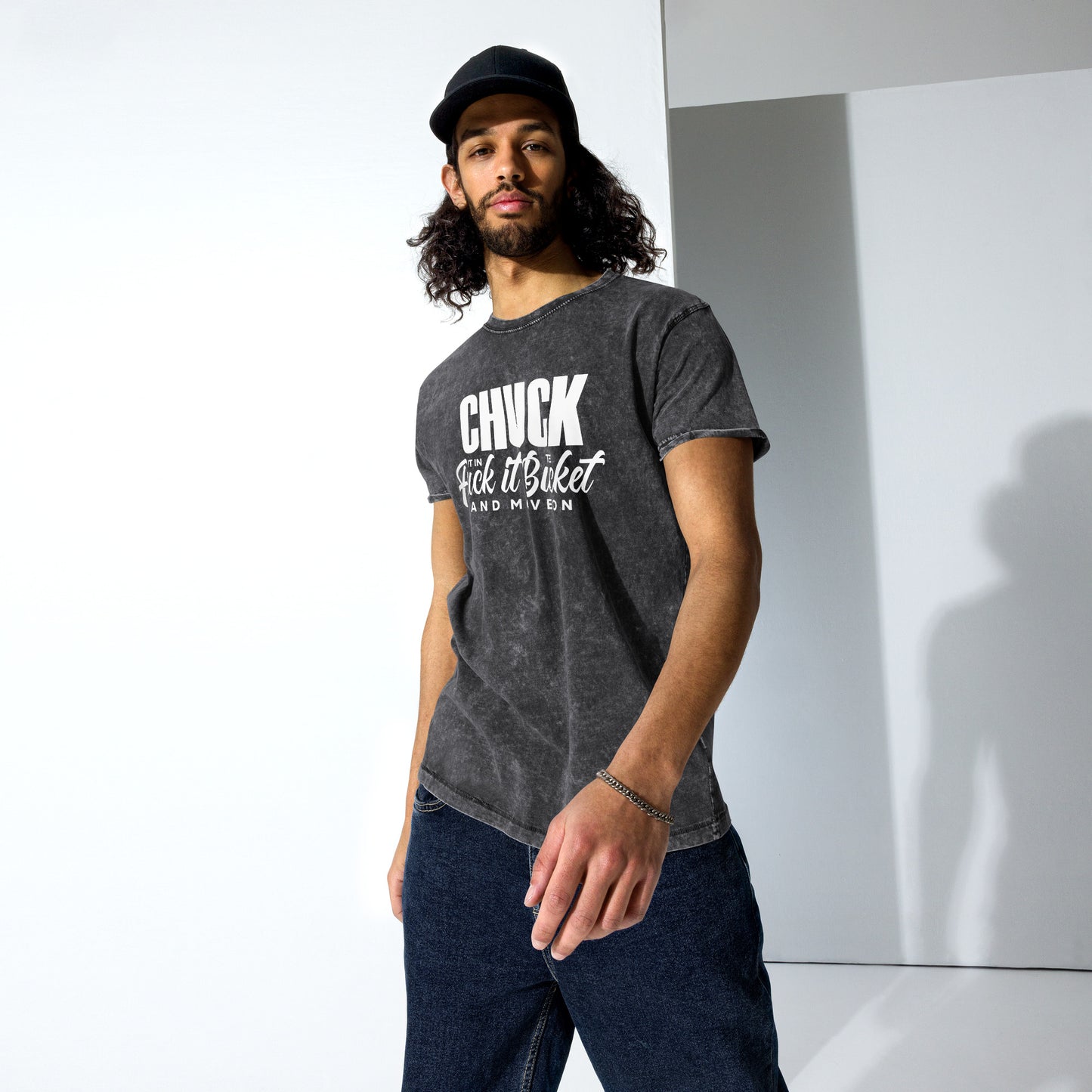 Chuck it in the bucket Denim T-Shirt