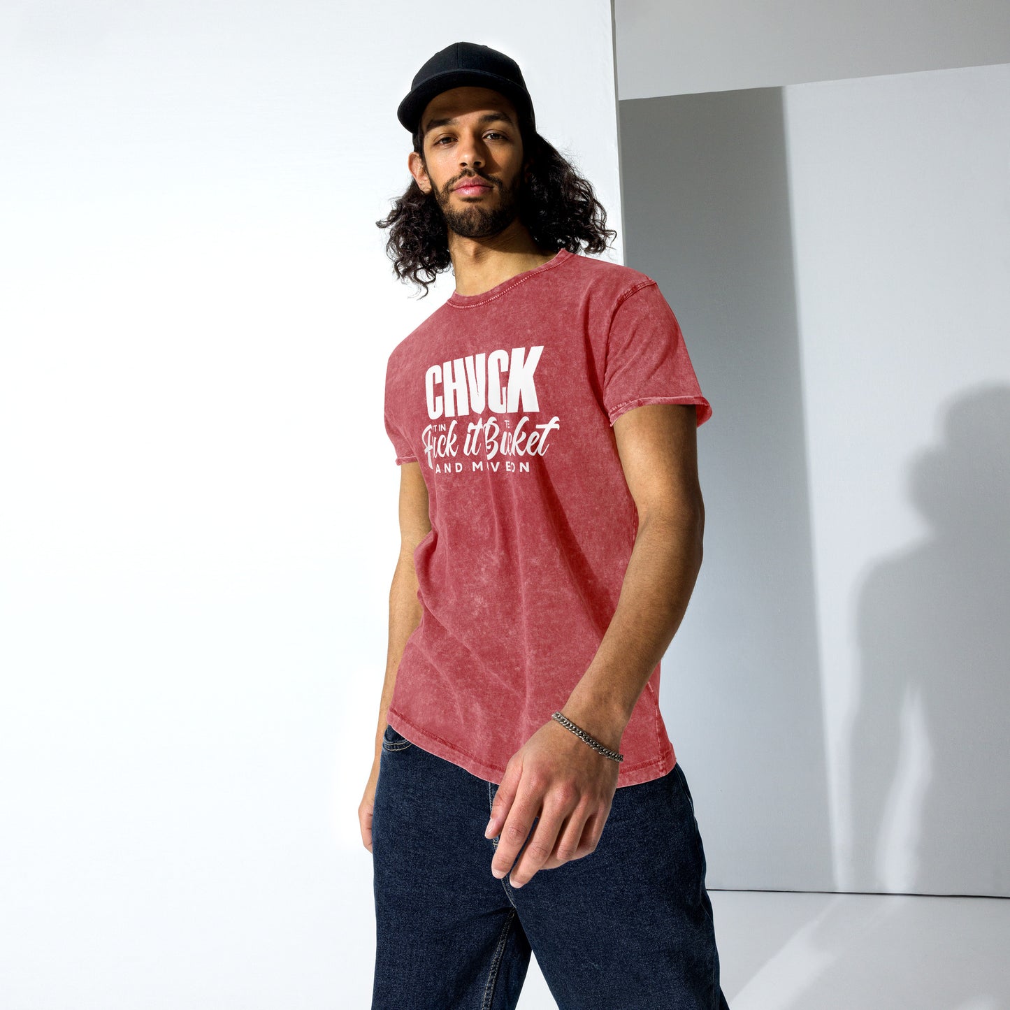 Chuck it in the bucket Denim T-Shirt