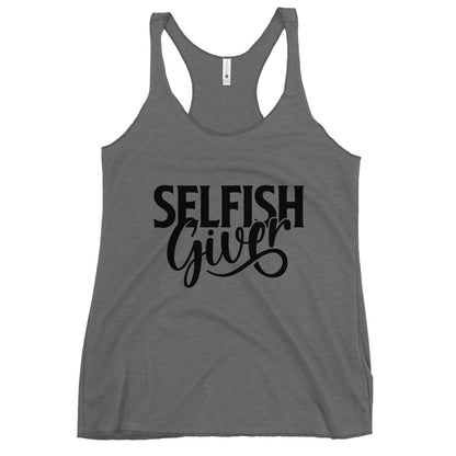 Selfish Giver Women's Racerback Tank Top - Alt Design product image - Banter Lifestyle Clothing
