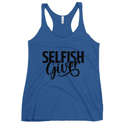 Selfish Giver Women's Racerback Tank Top - Alt Design product image - Banter Lifestyle Clothing